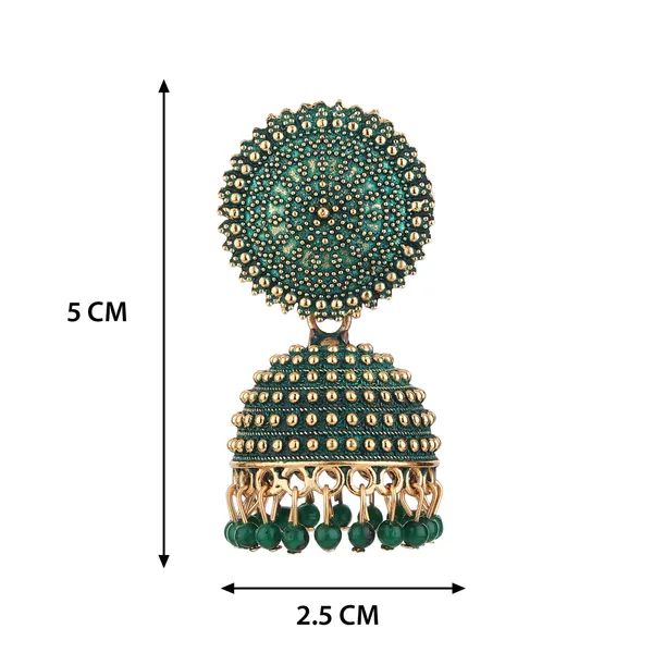 Green_Gold_Brass_Gold_Plated_Beaded_Dome_Jhumka_Earrings_For_Women