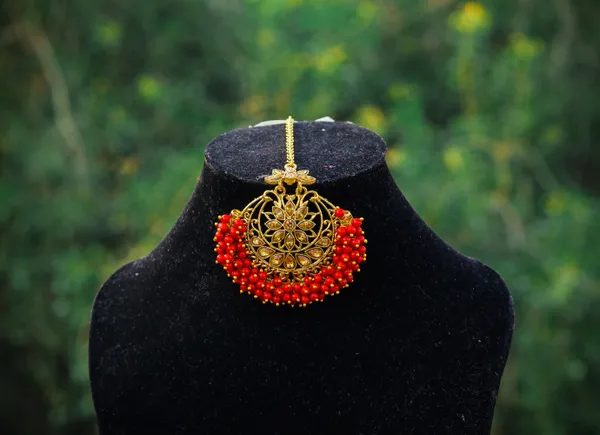 Gold_Red_Brass_Gold_Plated_Floral_Necklace_Earrings_Set_For_Women