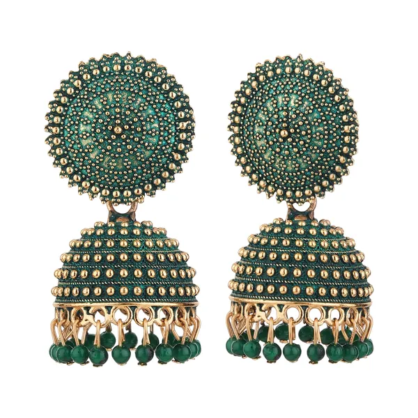 Green_Gold_Brass_Gold_Plated_Beaded_Dome_Jhumka_Earrings_For_Women