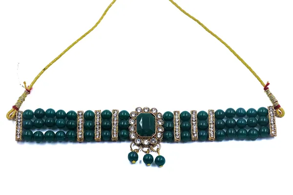 Green_Gold_Tone_Stone_Studded_Layered_Necklace_Set_For_Women