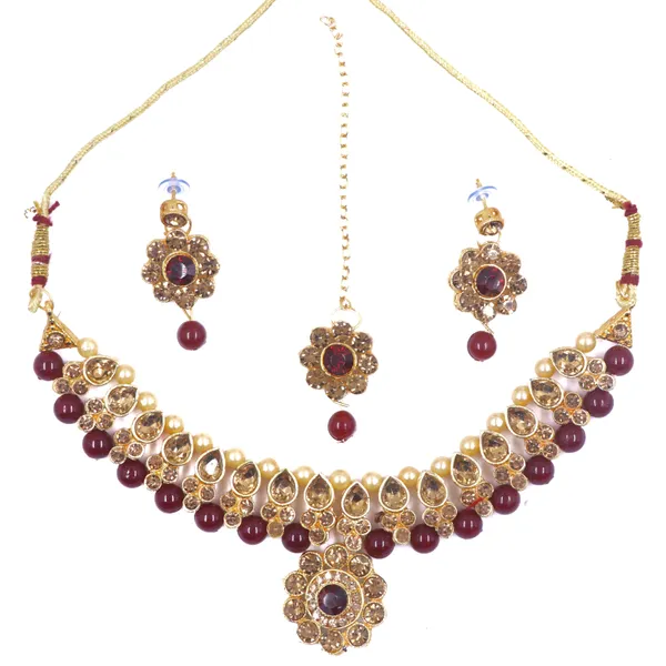 Maroon_Gold_Tone_Traditional_Beaded_Jewellery_Set_For_Women