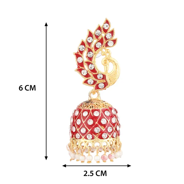 Multicolor_Brass_Gold_Plated_Peacock_Jhumka_Earrings_For_Women