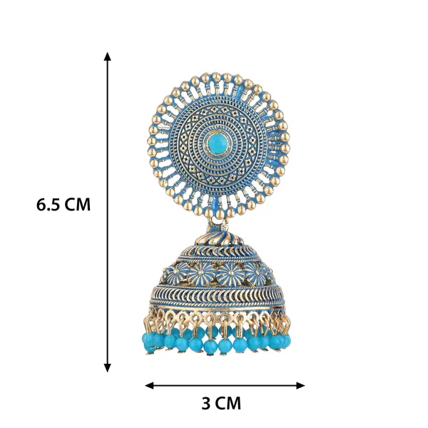 Blue_Gold_Brass_Gold_Plated_Engraved_Dome_Jhumka_Earrings_For_Women