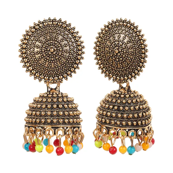 Gold_Tone_Oxidized_Jhumka_Earrings_For_Women