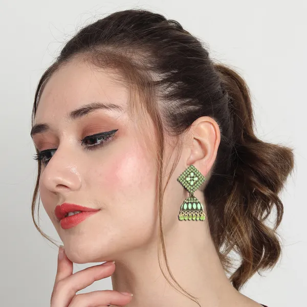 Green_Gold_Brass_Gold_Plated_Stone_Floral_Jhumka_Earrings_For_Women