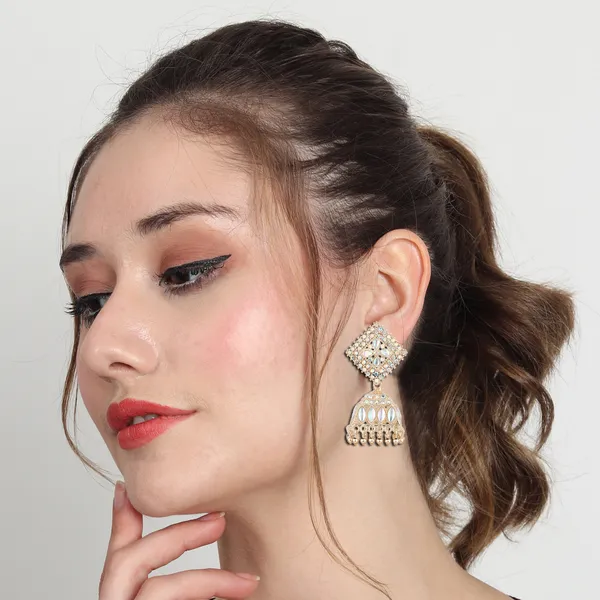 Gold_Brass_Embellished_Dome_Jhumka_Earrings_For_Women