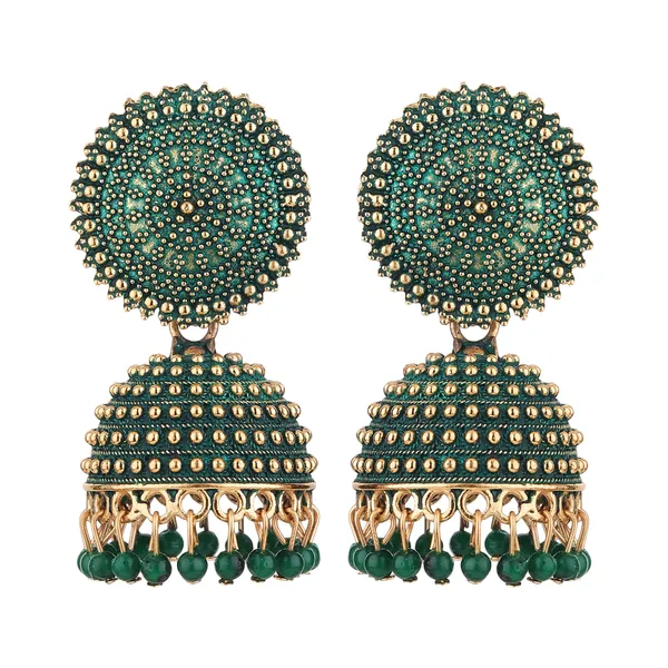 Green_Gold_Brass_Gold_Plated_Beaded_Dome_Jhumka_Earrings_For_Women