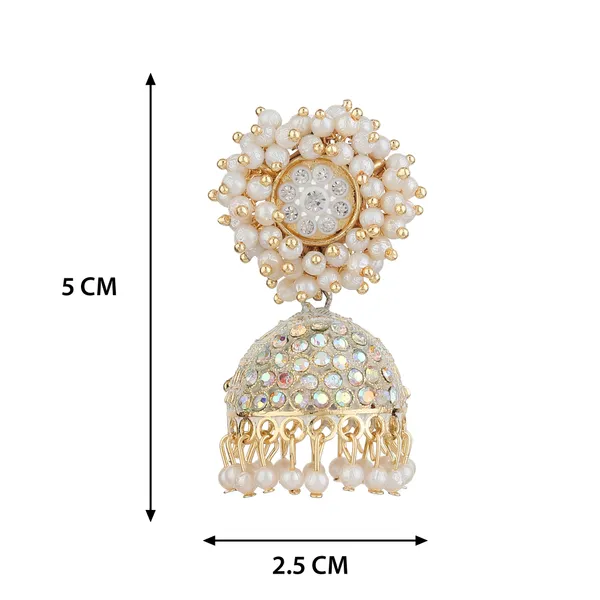 Gold_Brass_Pearl_Embellished_Dome_Jhumka_Earrings_For_Women