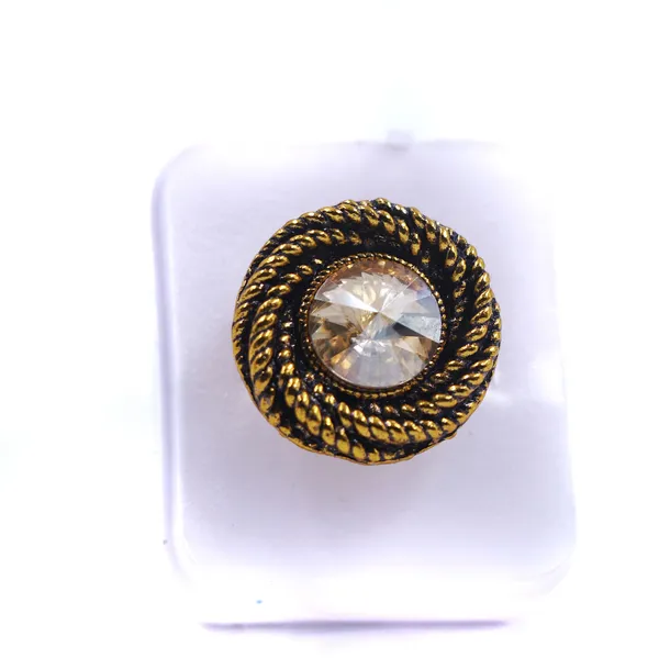 Black_Gold_Brass_Faceted_Stone_Statement_Ring_For_Women