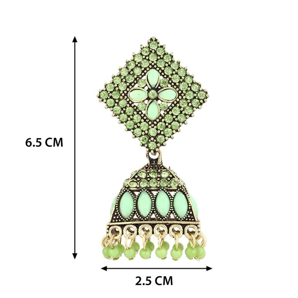 Green_Gold_Brass_Gold_Plated_Stone_Floral_Jhumka_Earrings_For_Women