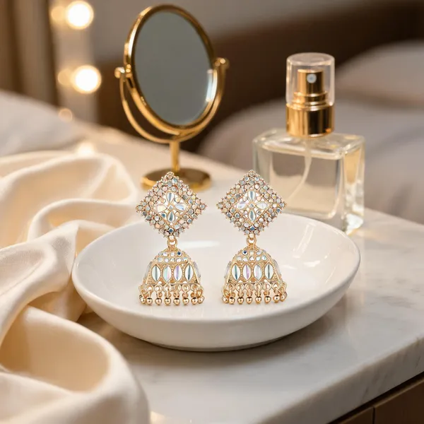 Gold_Brass_Embellished_Dome_Jhumka_Earrings_For_Women