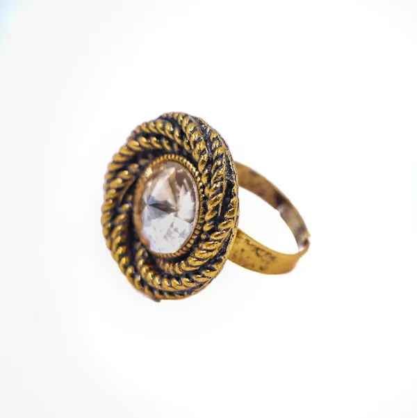 Black_Gold_Brass_Faceted_Stone_Statement_Ring_For_Women