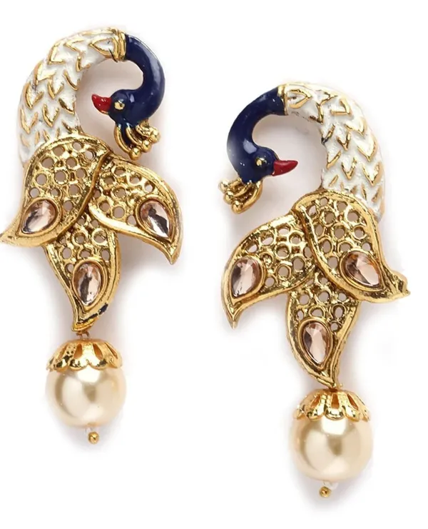 Gold_White_Pearl_Peacock_Drop_Necklace_Set_For_Women