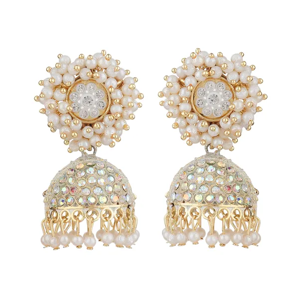 Gold_Brass_Pearl_Embellished_Dome_Jhumka_Earrings_For_Women