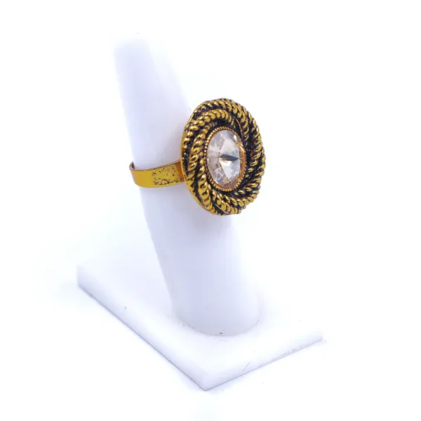Black_Gold_Brass_Faceted_Stone_Statement_Ring_For_Women