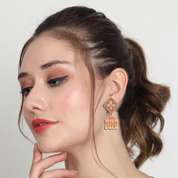 Pink_Gold_Brass_Gold_Plated_Stone_Embellished_Jhumka_Earrings_For_Women