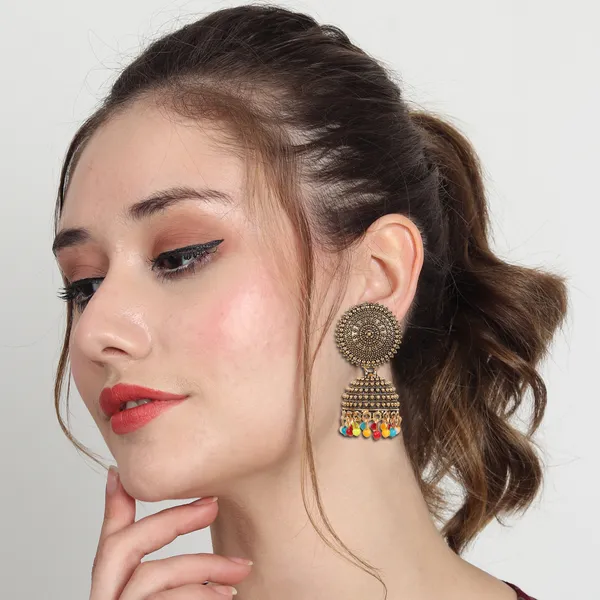 Gold_Tone_Oxidized_Jhumka_Earrings_For_Women
