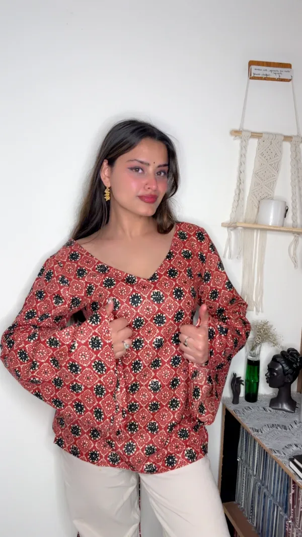 Adaa_Red_Square_Corset_Kurti