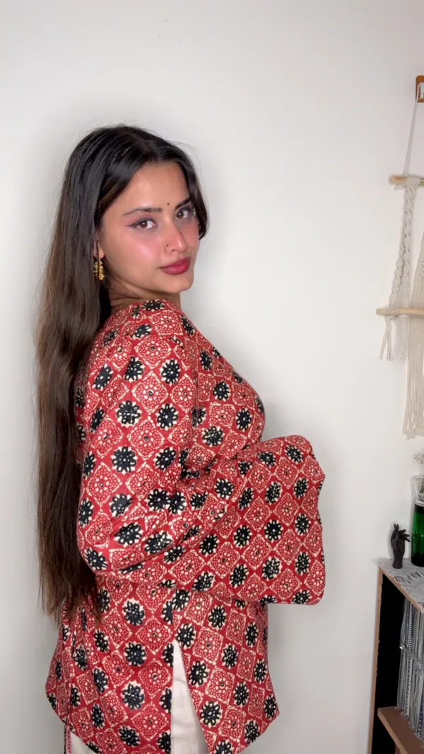 Adaa_Red_Square_Corset_Kurti
