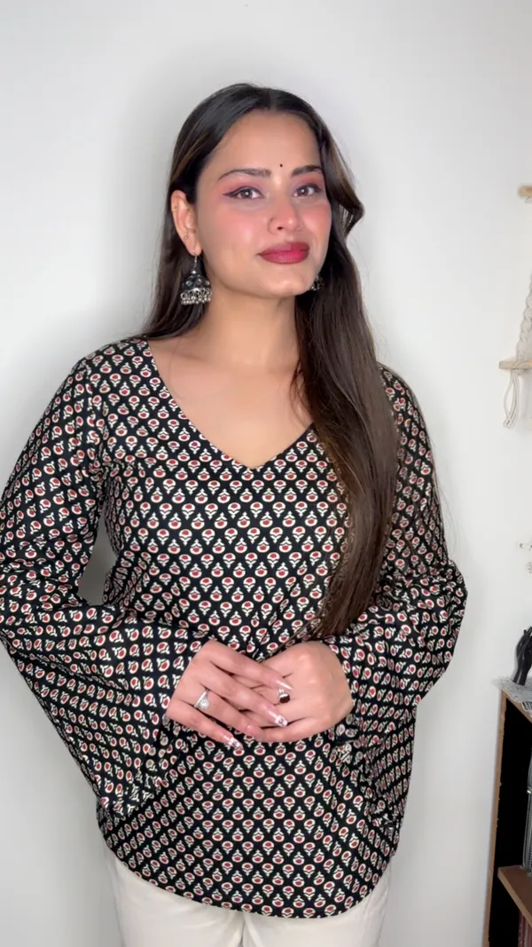 Adaa_Black_Buti_Corset_Kurti