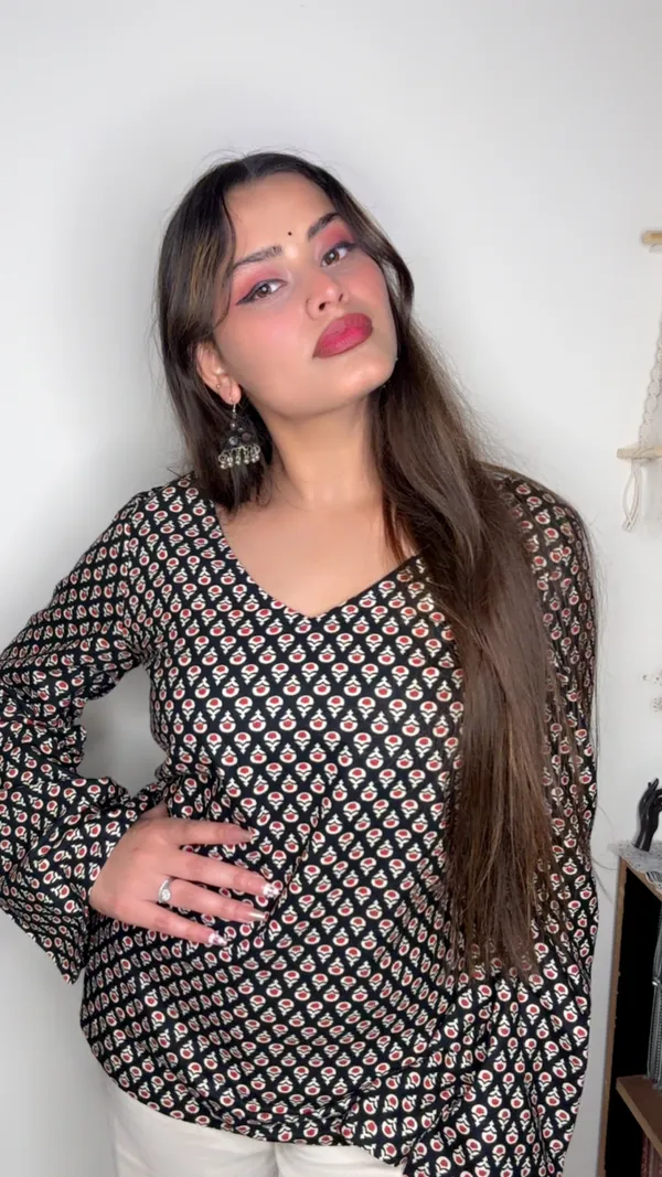 Adaa_Black_Buti_Corset_Kurti
