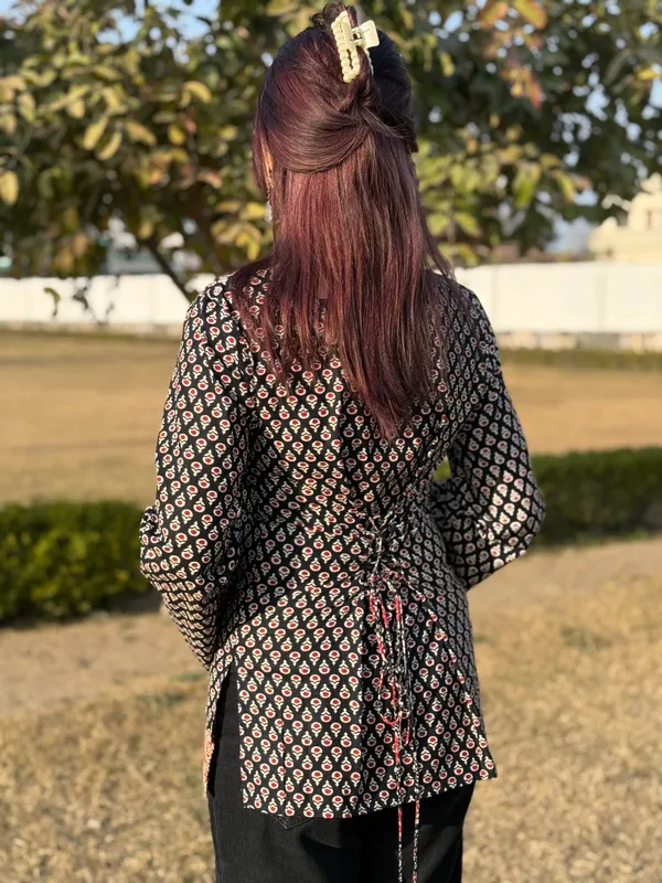 Noor_Black_Buti_Corset_Kurti