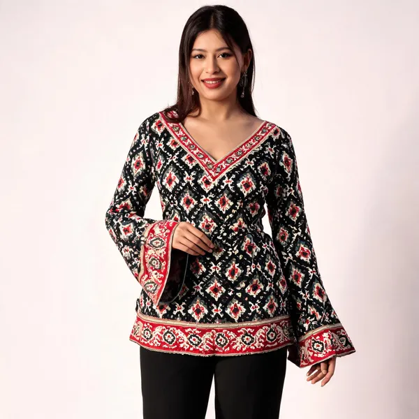 Noor_Black_Mor_Pankh_Corset_Kurti