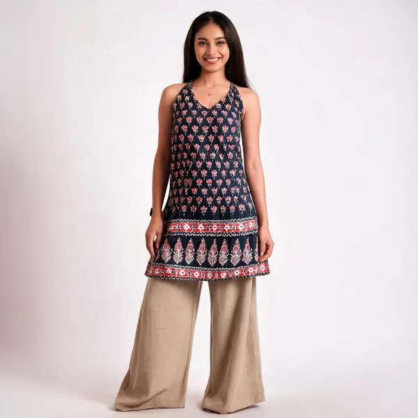 Naira_Black_Traditional_Buti_Long_Kurti