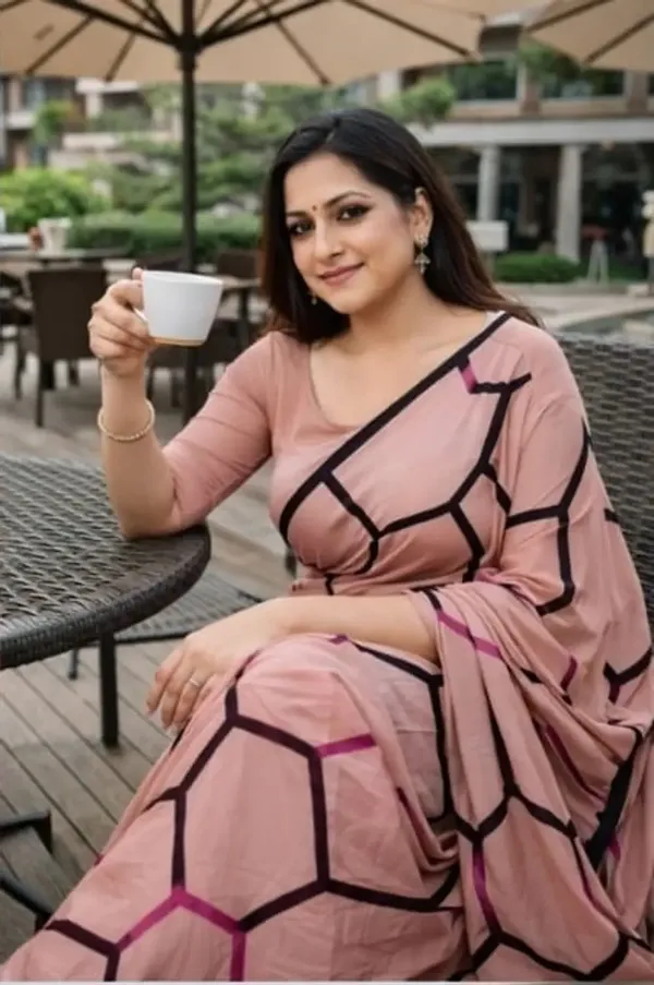 Beige_Pure_Cotton_Hand_Block_Printed_Saree_For_Women