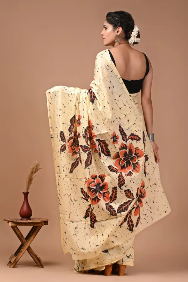 Cream_Pure_Cotton_Printed_Saree_For_Women