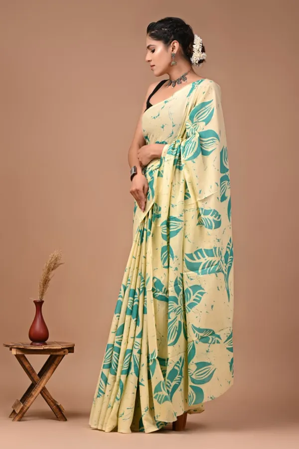 Cream_Pure_Cotton_Printed_Saree_For_Women