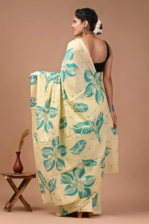 Cream_Pure_Cotton_Printed_Saree_For_Women