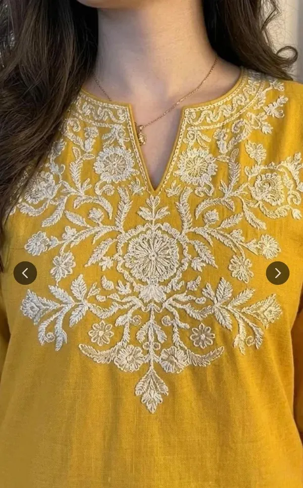 Women's_Mustard_Yellow_Embroidered_Short_Kurta_with_Pants_Set