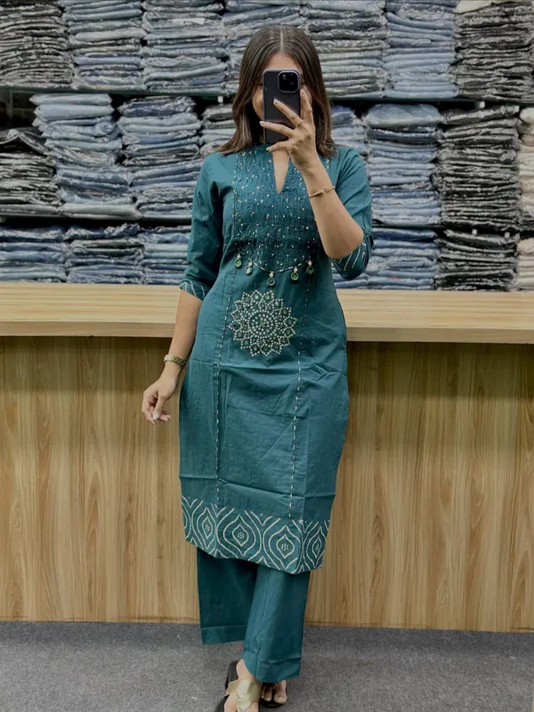 Women's_Teal_Blue_Embroidered_Kurta_with_Pants_And_Dupatta_Set_3-Piece_Ethnic_Suit