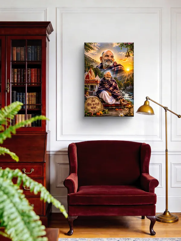 VSK_ART_Neem_Karoli_Baba_Canvas_Wall_Painting_|_Maharaj_Ji_HD_Canvas_Frame_for_Home_Temple,_Meditation_&_Living_Room_Wall_Decor_|_Spiritual_Religious_Gift