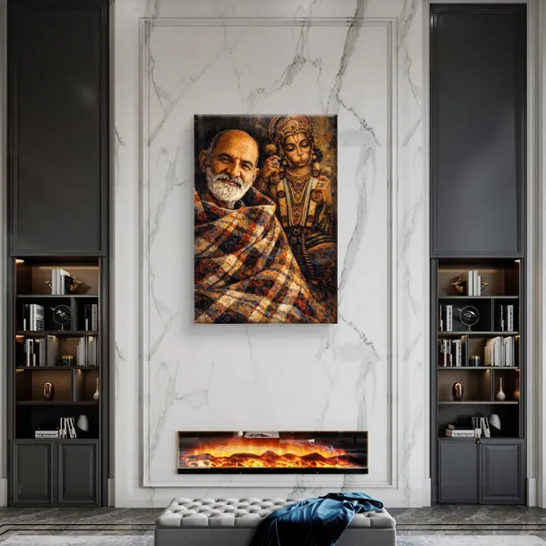 VSK_Art_Neem_Karoli_Baba_Canvas_Wall_Painting_/_Maharaj_Ji_HD_Canvas_Frame_for_Home_Temple,_Meditation_&_Living_Room_Wall_Decor_|_Spiritual_Religious_Gift