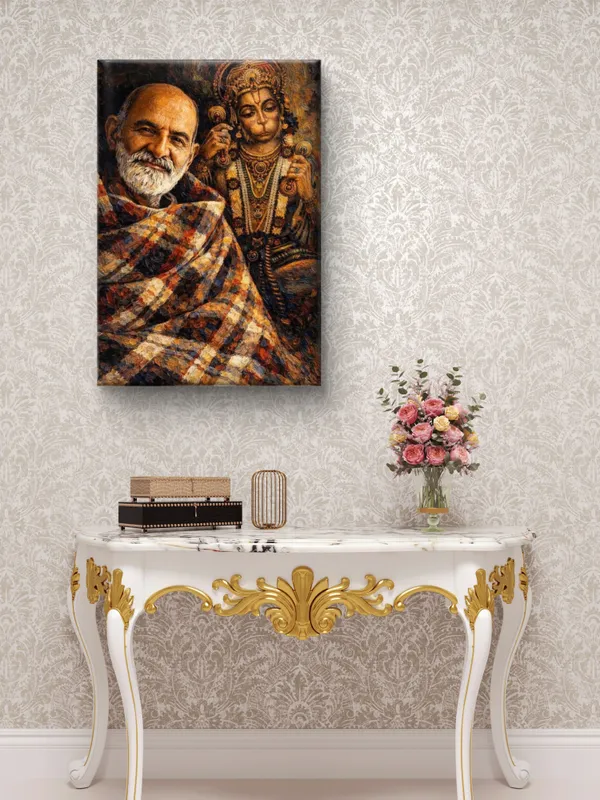 VSK_Art_Neem_Karoli_Baba_Canvas_Wall_Painting_/_Maharaj_Ji_HD_Canvas_Frame_for_Home_Temple,_Meditation_&_Living_Room_Wall_Decor_|_Spiritual_Religious_Gift