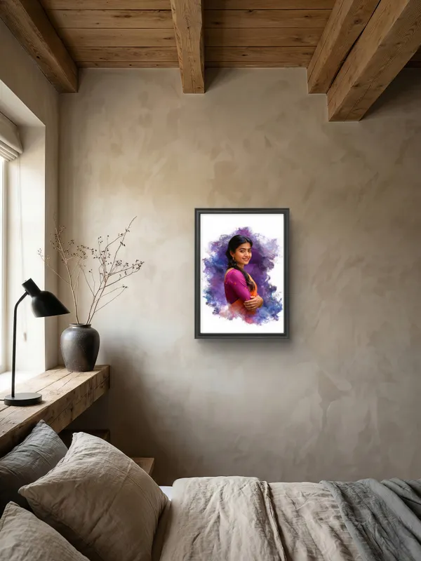 Plastic_Wood_Frame_Digital_Smoke_Oil_Painting_Photo_Frame_Black