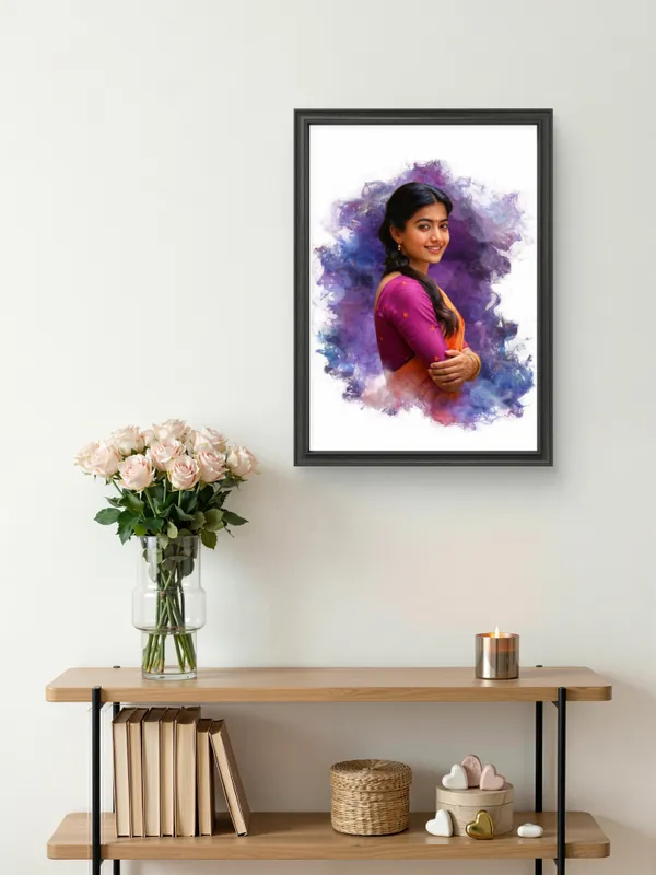 Plastic_Wood_Frame_Digital_Smoke_Oil_Painting_Photo_Frame_Black