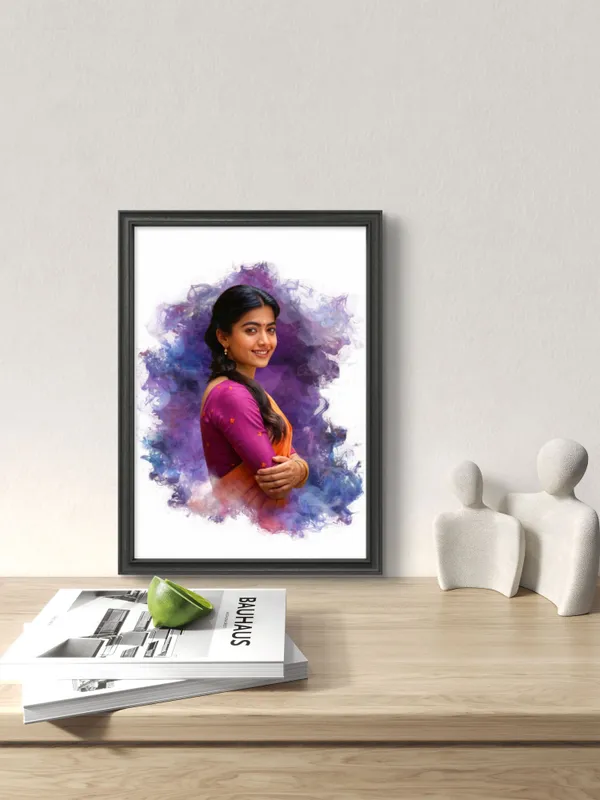 Plastic_Wood_Frame_Digital_Smoke_Oil_Painting_Photo_Frame_Black