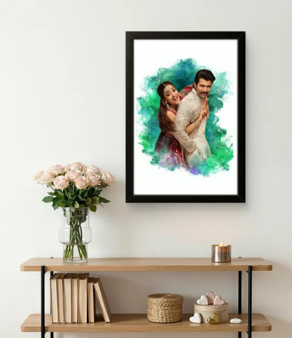 Plastic_Wood_Frame_Digital_Smoke_Oil_Painting_Photo_Frame_Brown