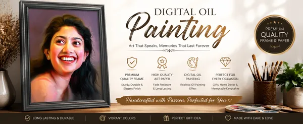 Plastic_Wood_Frame_Digital_Oil_Painting_Customizable_Photo_Frame_Black