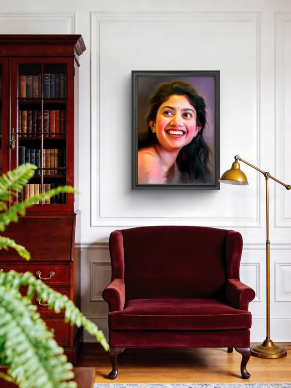 Plastic_Wood_Frame_Digital_Oil_Painting_Customizable_Photo_Frame_Black