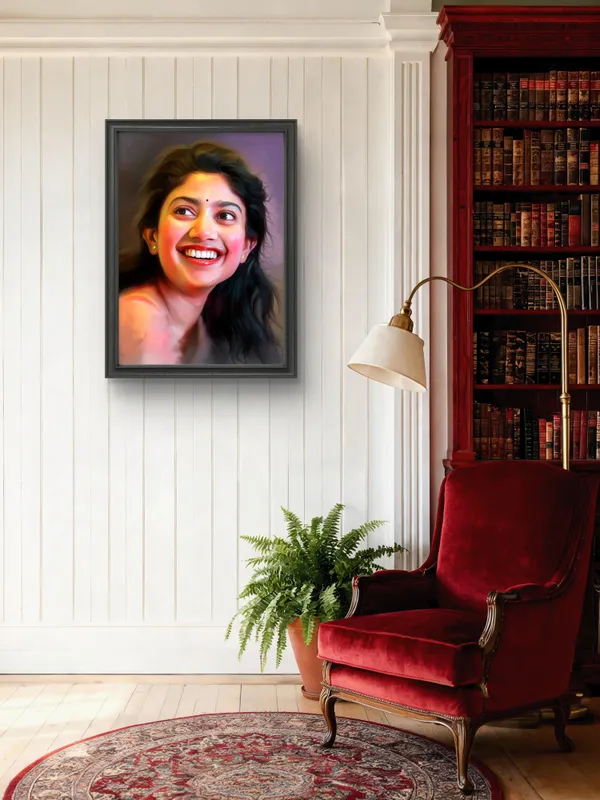 Plastic_Wood_Frame_Digital_Oil_Painting_Customizable_Photo_Frame_Black