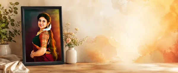 Plastic_Wood_Frame_Digital_Oil_Painting_Customizable_Photo_Frame_Black
