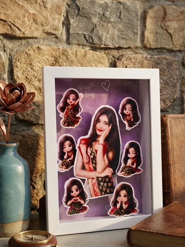 Plastic_Wood_Frame_3_D_Cutout_Customizable_Photo_Box_Frame_White