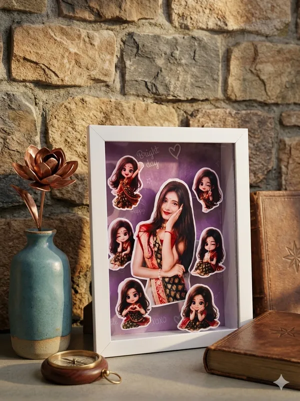 Plastic_Wood_Frame_3_D_Cutout_Customizable_Photo_Box_Frame_White