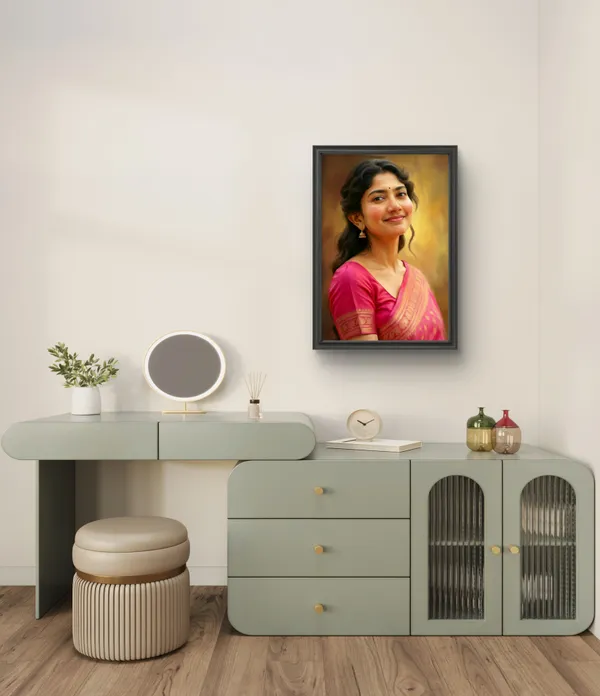 Plastic_Wood_Frame_Black_Customizable_Oil_Painting_Photo_Frame