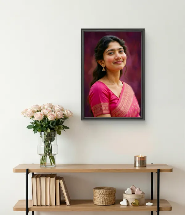 Plastic_Wood_Frame_Black_Customizable_Oil_Painting_Photo_Frame