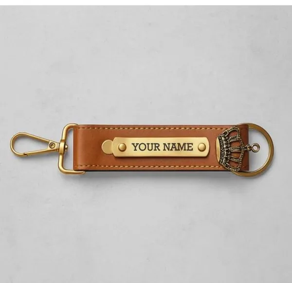 Brown_Leather_Customizable_Keychain